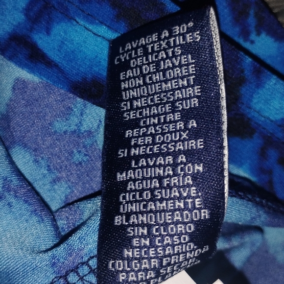 Chaps By Ralph Lauren Floral Crossover Surplice Dress-Blue  Moc Wrap Jersey - Picture 12 of 16